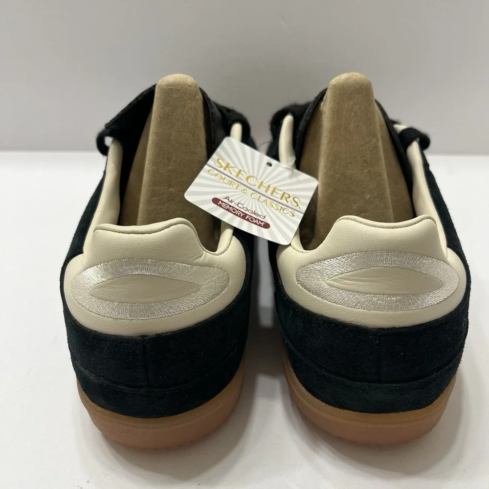 Skechers Court & Classic Men Hotshot Azir Sneaker Black Suede Gum Rubber Sole 11